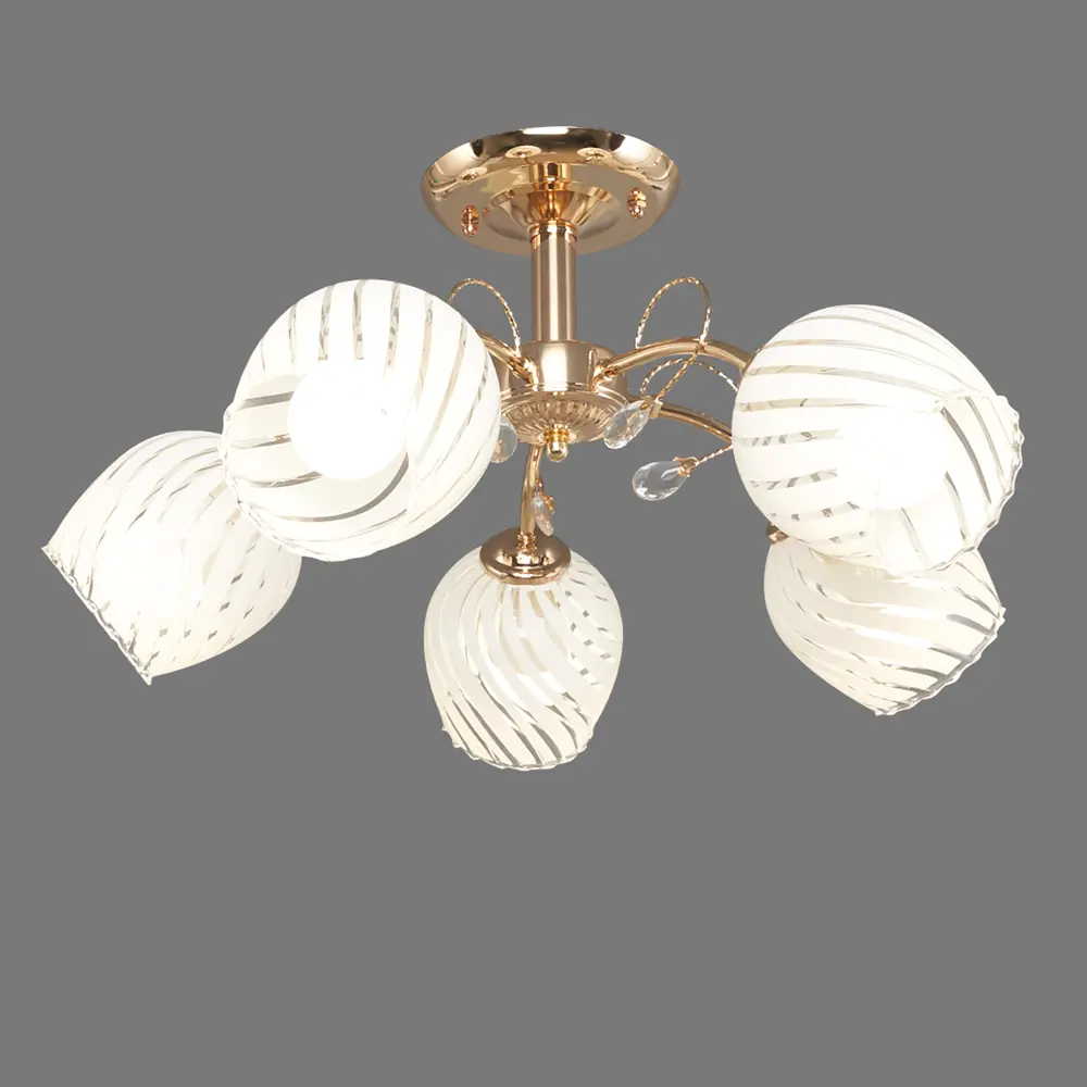 Люстра потолочная «Арабеска» КС30068/5С, 5 ламп, 15 м², цвет белый/золотой КЛЮЧНИК STLM-2009108 - Вид №3