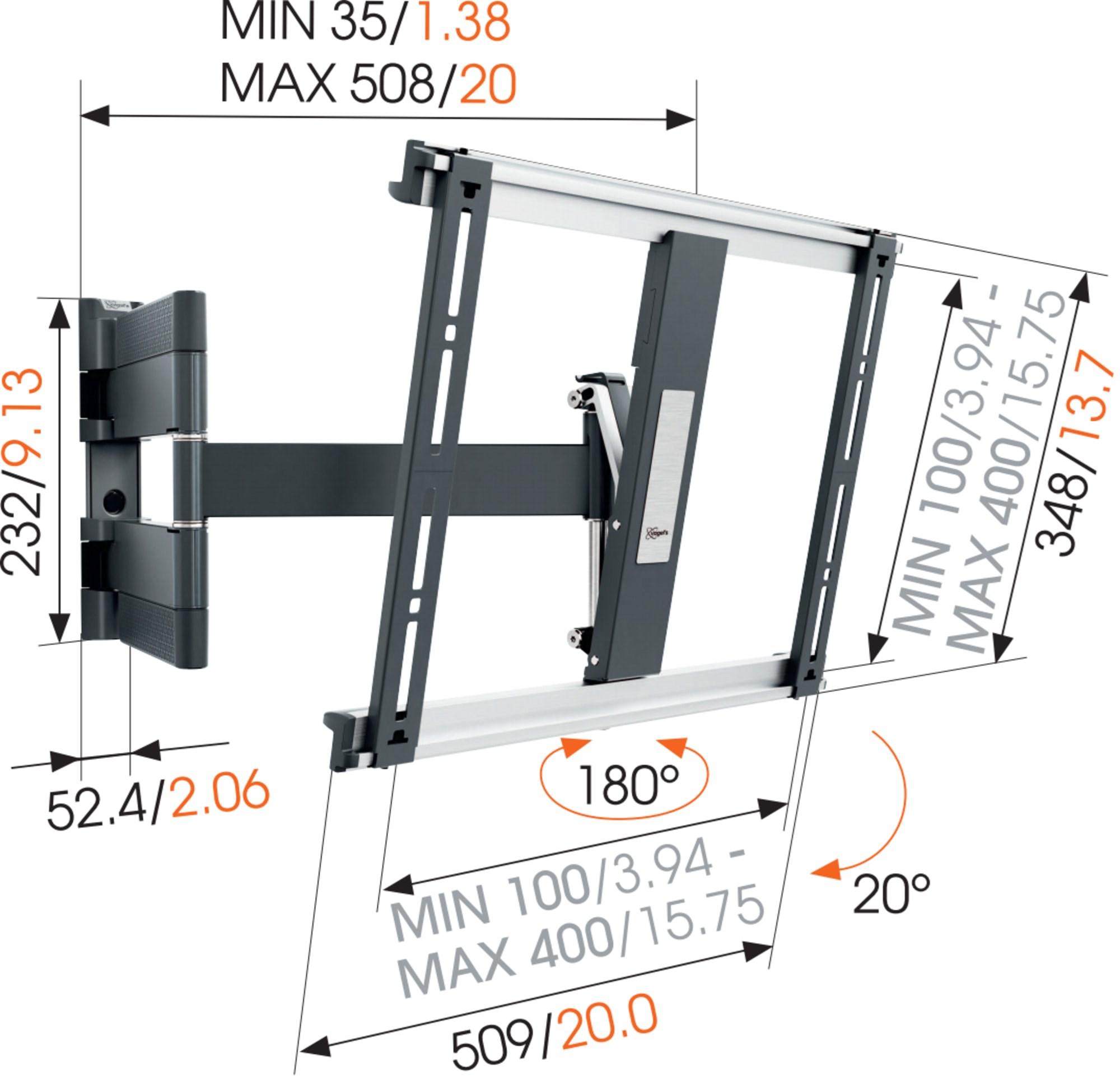 Vogel's - Exhibo Настенный поворотный монитор / подставка под телевизор Thin sun-id-1371214 - Вид №4