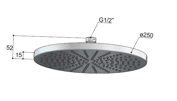Латунная круглая душевая головка Hotbath Guy ARCH-00134701 - Вид №2