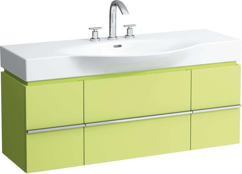 H4013020755481 Шкафчик под раковину, для раковин 811704, 812704, 2 выдвижных ящика с 2 дверцами, 2 стеклянные полки LAUFEN PRO - Вид №9