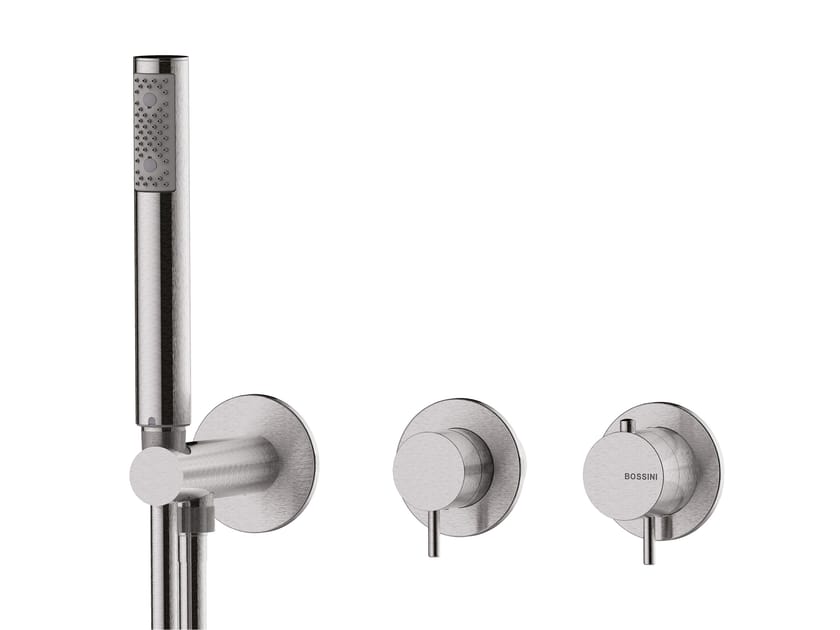 Нержавеющая сталь 3 отверстия термостатический смеситель для душа Bossini NOBU-Inox AISI 316L ARCH-00059929
