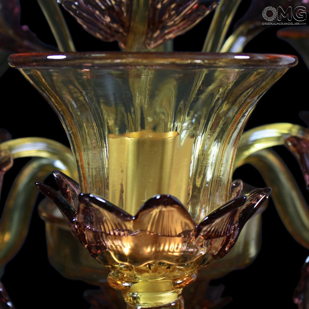 1299 ORIGINALMURANOGLASS Настольная лампа Фламбо Ка Марини на 3 лампочки - Венецианская Venetian - муранское стекло  см CLASSICO - Вид №1