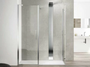 DISENIA Угловая душевая кабина с распашной дверцей и двойной неподвижной стороной Slim