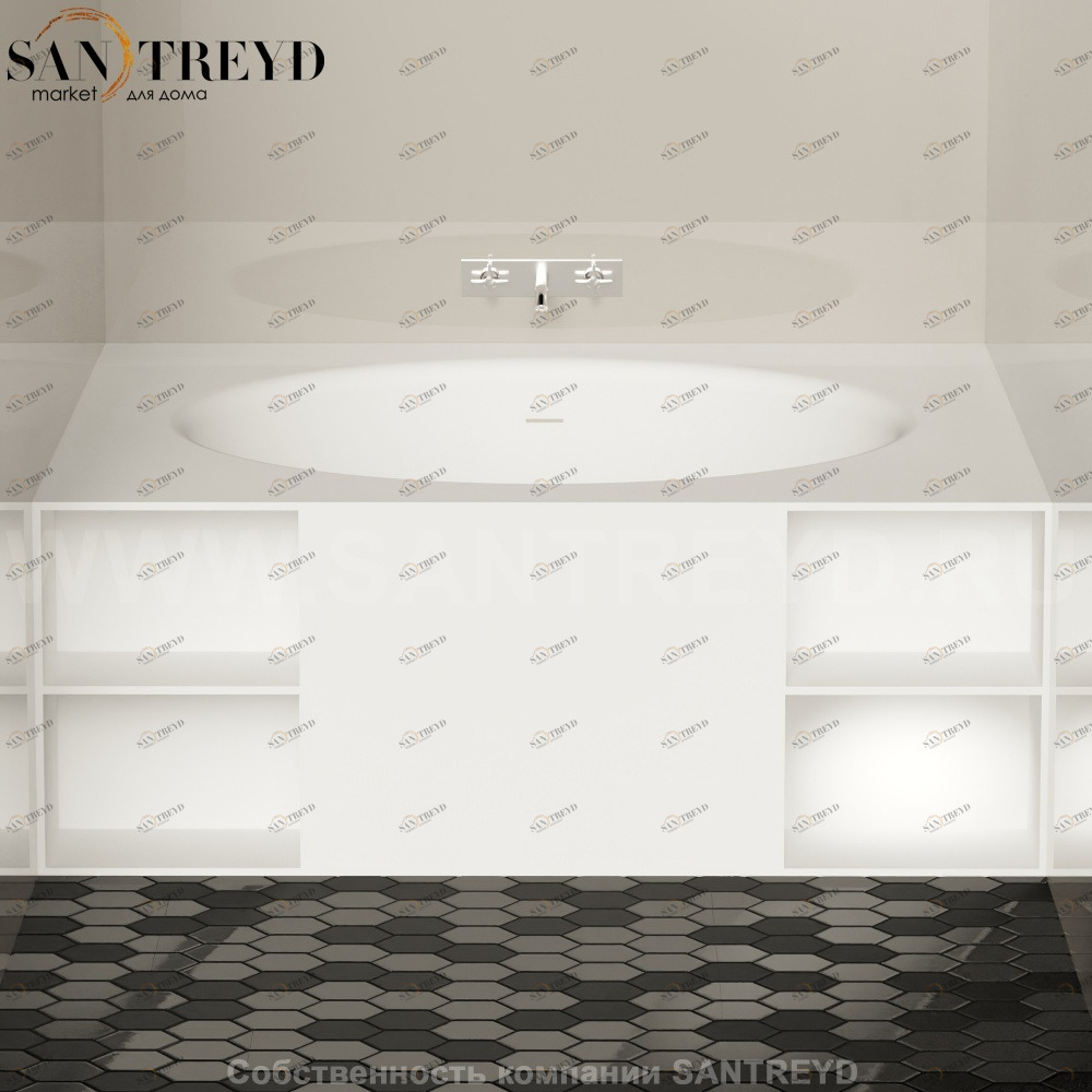 Ванна нишевая IN-OUT белая с местом хранения Agape IN -OUT AVAS1053Z0