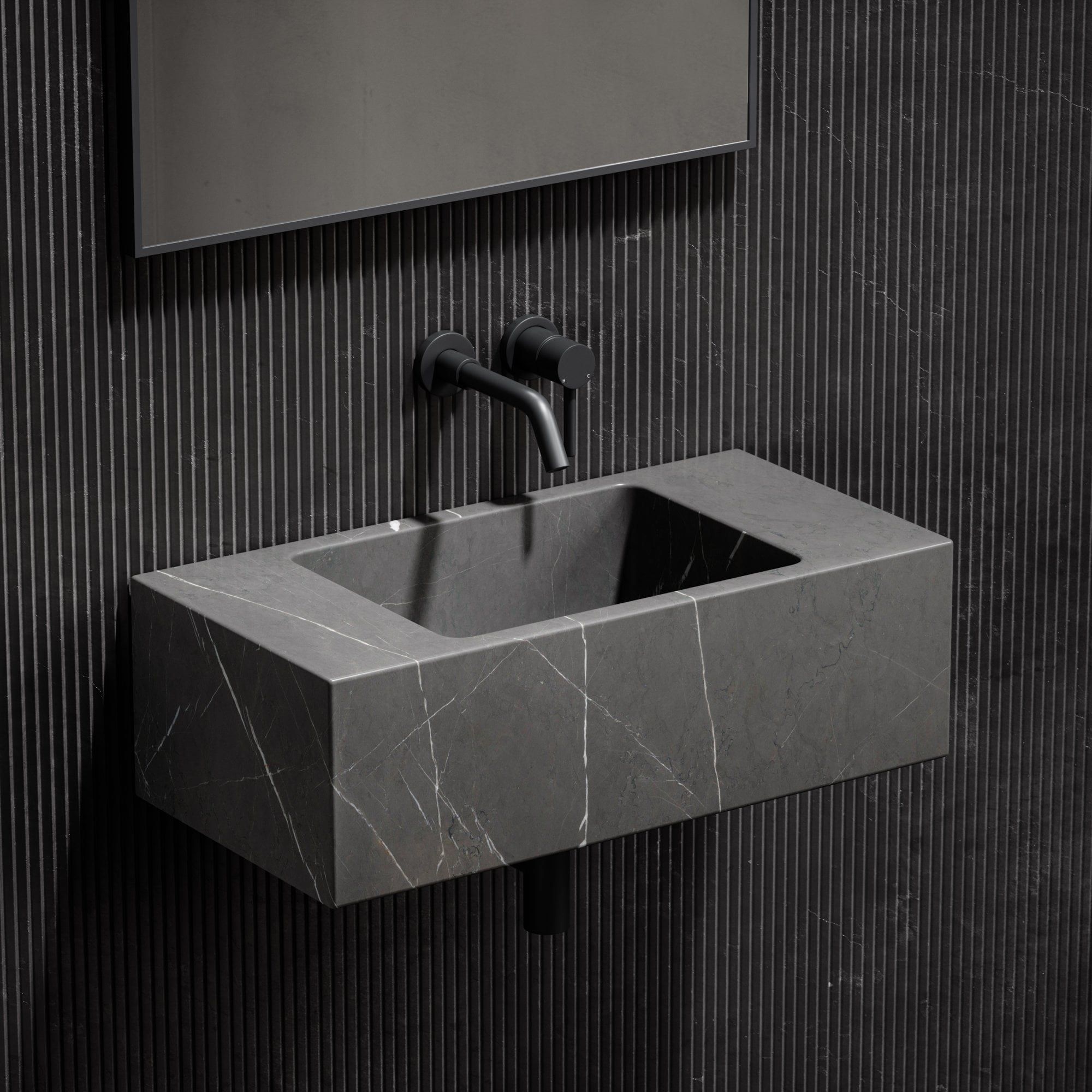 Прямоугольная подвесная раковина из мрамора Pietra Grey LUSSO CALLA ARCH-00052996 - Вид №2