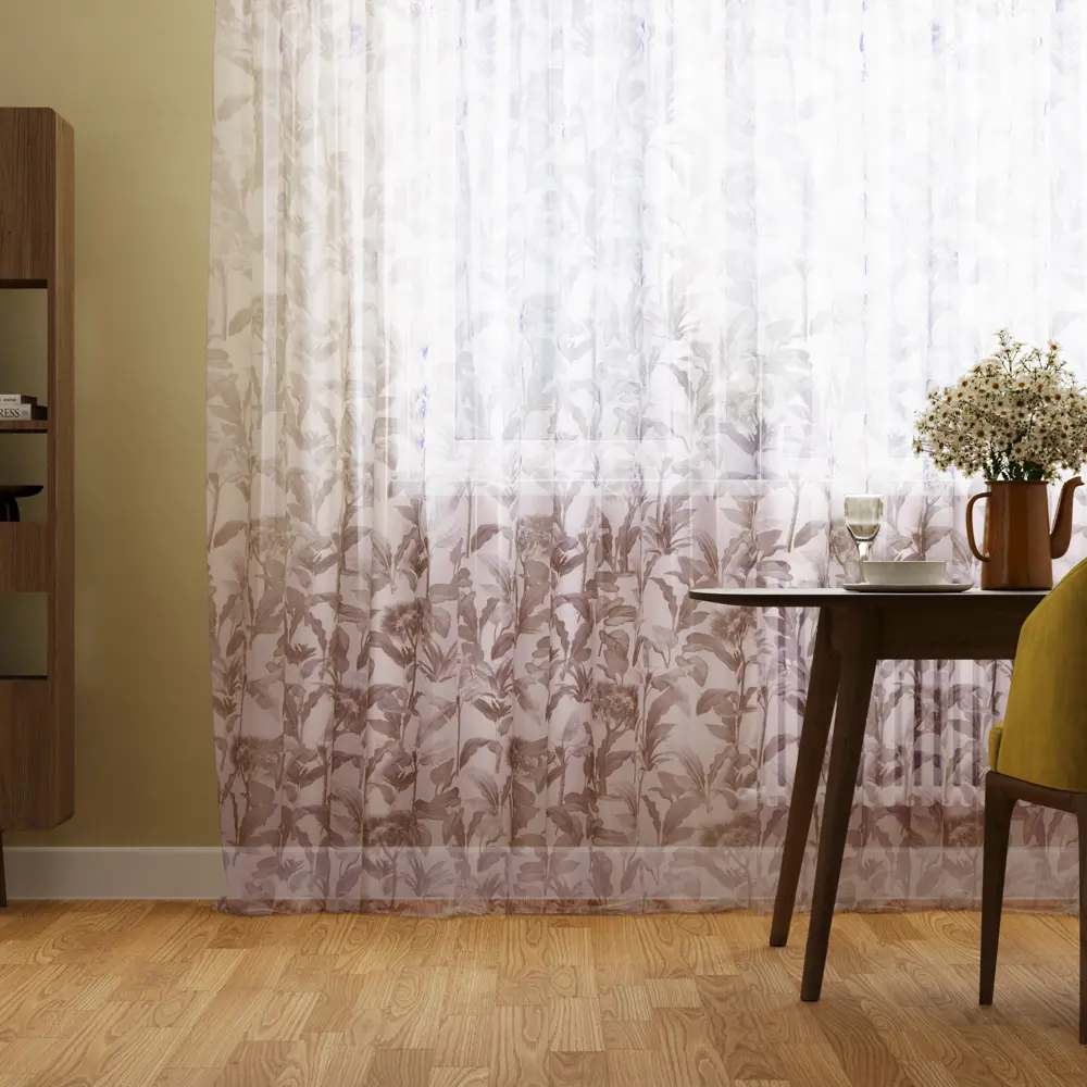 Тюль на ленте Inspire Moruane 250x280 см цвет серый 83562089 STLM-2047863 