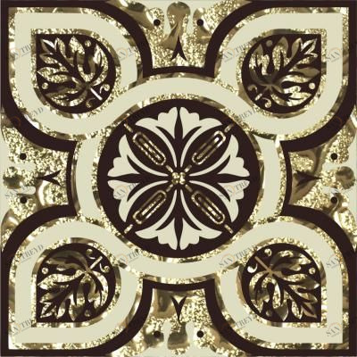 Напольная вставка Орион золото 8х8 Роскошная мозаика sun-id-329533