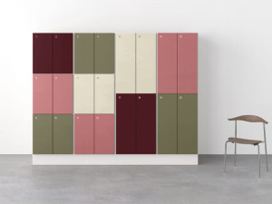 Ламинированный офисный шкаф с замком