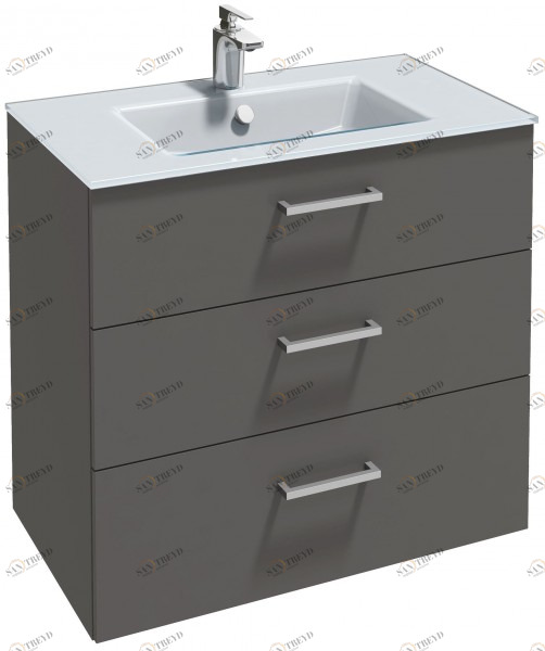 EB2098-XX-N09 Мебель для раковины-столешницы 80 см, изогнутые ручки Jacobdelafon VOX Santreyd