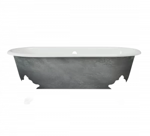 Gentry Home Bexley Cast iron bathtubs with feet Silver leaf GH101193