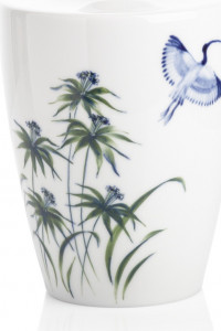 10638003 Meissen Ваза Meissen "Синяя и зеленая трава, синий ибис" 18см Фарфор