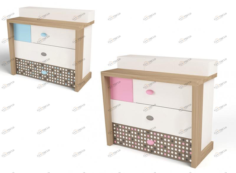 Комод ABC-KING MIX ( розовый) 4631148108196