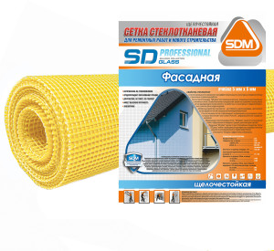 86537744 Сетка стеклотканевая фасадная 5x5 145 г/м² 1x50 м STLM-0069751 SD-GLASS