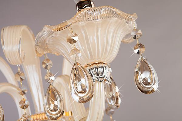 Бра на 2 лампы с хрустальными подвесками бежевое Bogates 124/2 BOGATES СВЕЧА 00-3931041 Бежевый  - Вид №3