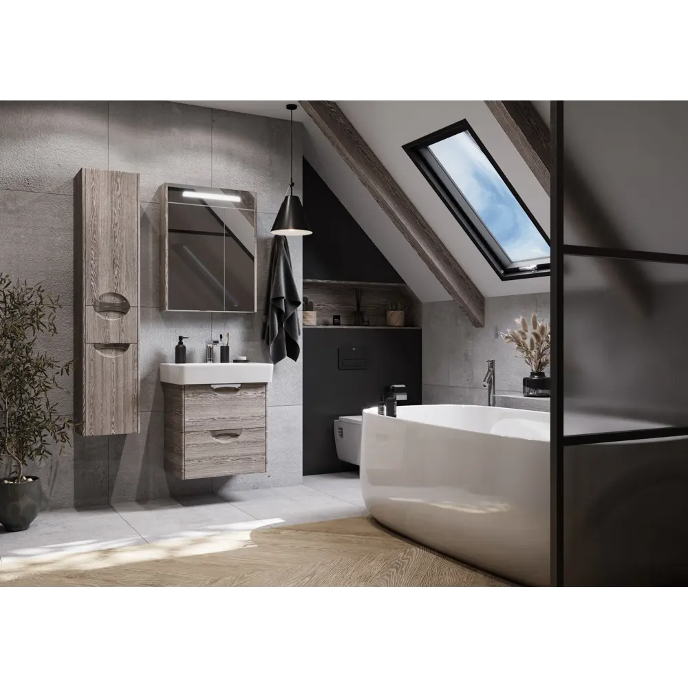 Шкаф-колонна Aquaton Сильва правый дуб фьорд STLM-2059141 - Вид №4