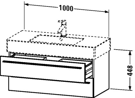 XL635309191 X-Large Тумбочка подвесная Серо-коричневый декор Duravit - Вид №1