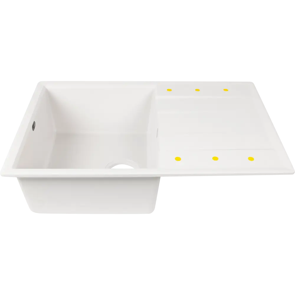 Кухонная мойка DELINIA 78×51 см кварц жасмин с крылом 82502611 STLM-0028823 - Вид №3