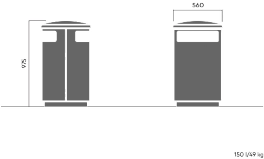 VESTRE Урна для мусора с крышкой City sun-id-1465257 - Вид №15