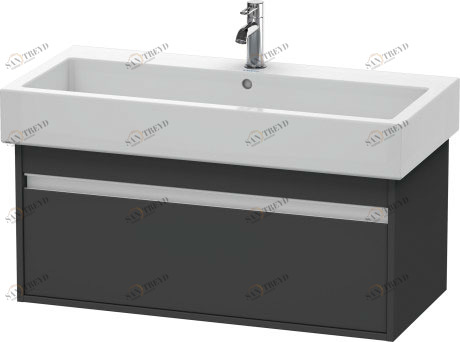 KT668804949 Ketho Тумбочка подвесная Графит матовый, декор Duravit