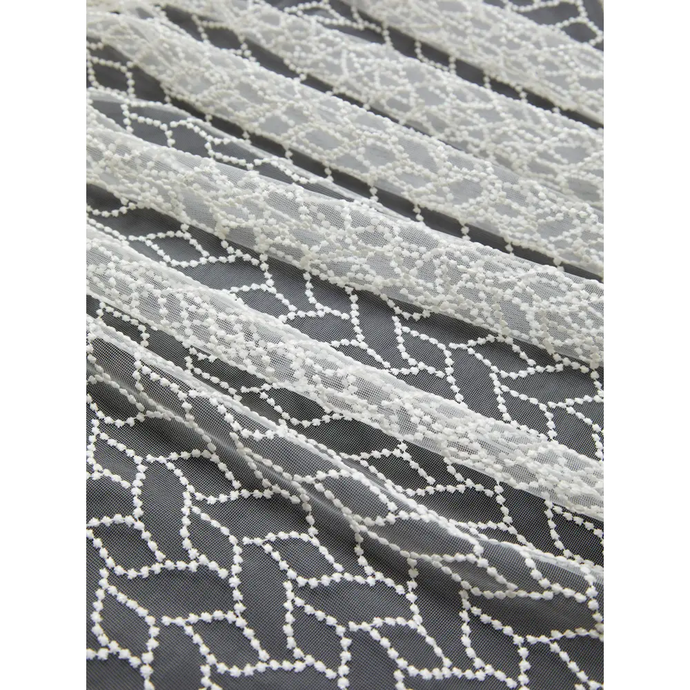 Тюль 1 м/п Бисер сетка 280 см цвет кремовый ELIT HOME STLM-2128981 - Вид №4