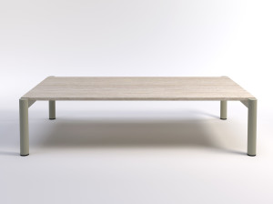 Каменный прямоугольный низкий журнальный столик