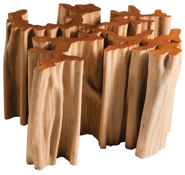 Roche Bobois Журнальный столик из массива дерева sun-id-1443513 - Вид №2