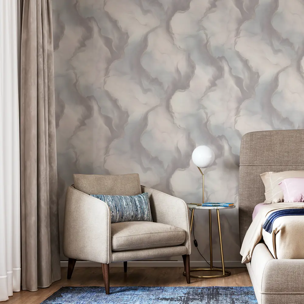 Palitra Home Amour: Флизелиновые обои с абстрактным рисунком в бежевых тонах 89409475 STLM-1577668 - Вид №4