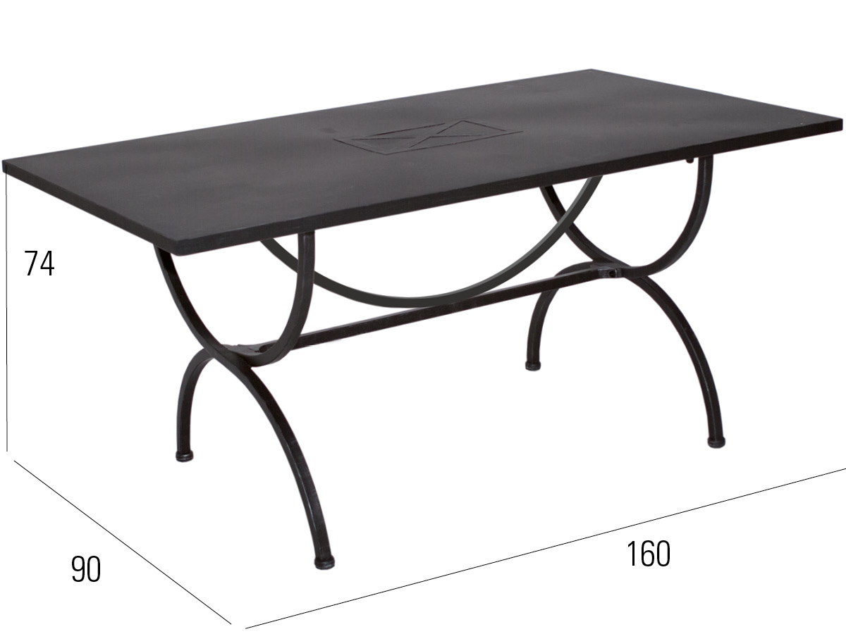 65.00.0306 Медичи Антик стол - столешница из кованого железа - 90 x 160 Mbm Medici - Вид №2