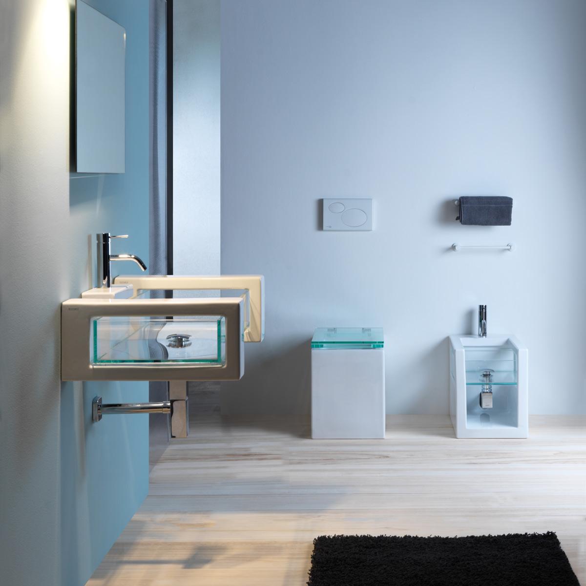 GLLAME60 Подвесная раковина настенная GSG CERAMIC GLASS - Вид №4