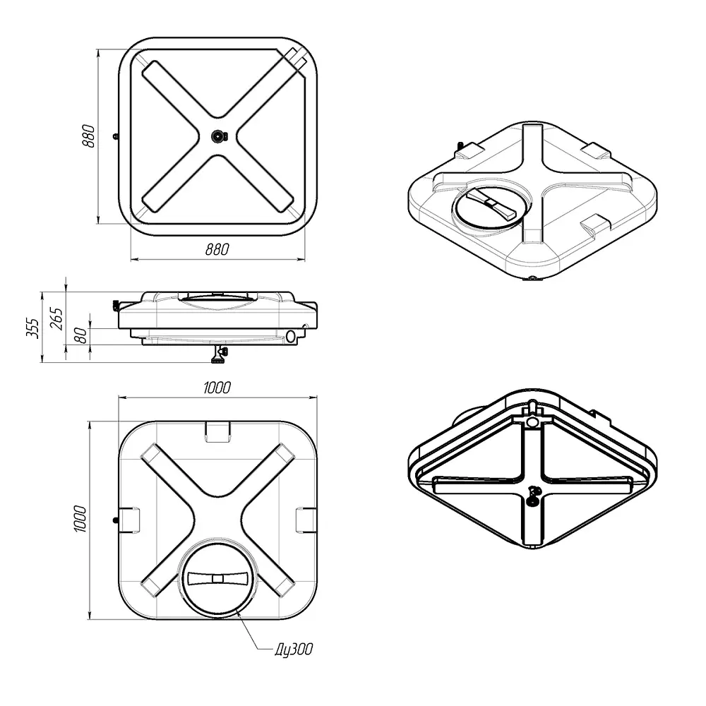 Садовый душ Rostok 150 с подогревом 1x0.1x0.27 м STLM-2124676 - Вид №2