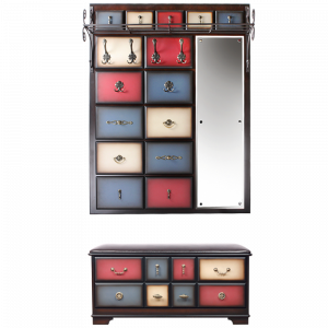 15005,11541 Настенная прихожая с обувницей Пандора 4 Mix BOGACHO