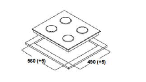 5346122 Газовая варочная поверхность Oasis P-MNRT (B) STDN-0016384 - Вид №13