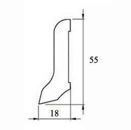 Плинтус Pedross Ориджинал Шпонированный Венге 2500х55 мм 1010000900 - Вид №1