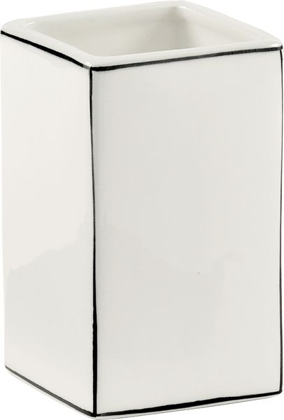 LC98(02) Gedy G-Lucrezia, настольный керамический стакан, белая керамика