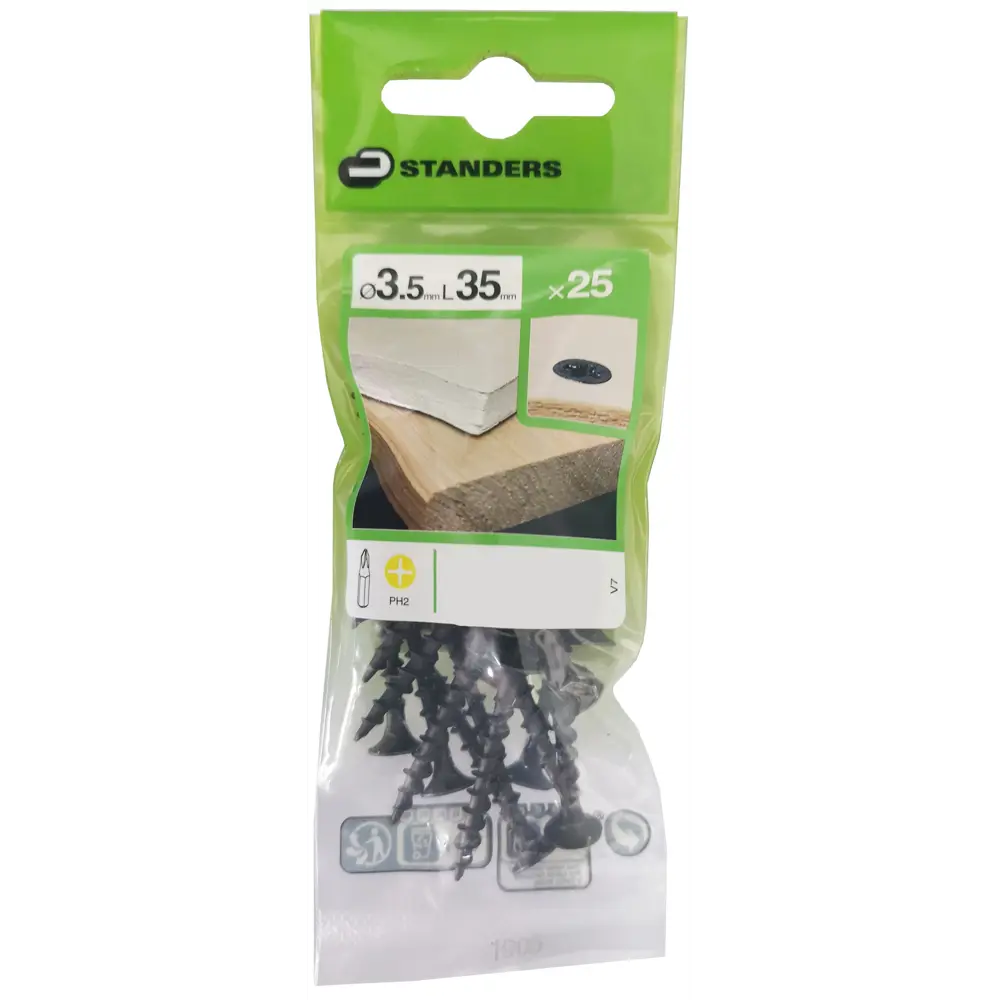 Саморезы для дерева STANDERS фосфатированные 3.5x35, 25 шт. 82232154 STLM-2097843  - Вид №2