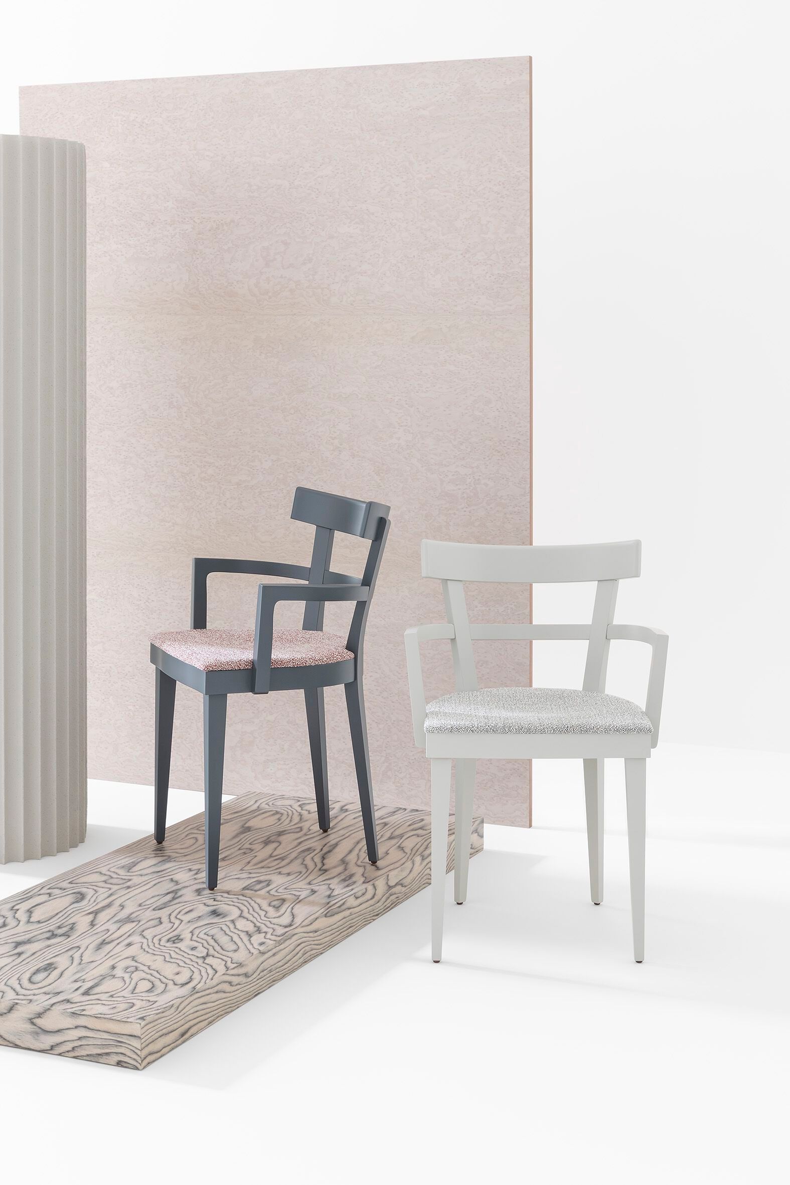 Стул из бука с мягким сиденьем с подлокотниками Billiani кафе ARCH-00047069 - Вид №1