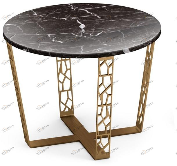 ALBEDO Круглый журнальный столик из мрамора и металла black marquina sun-id-1514828