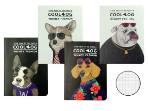 519930 Тетрадь "Cool Dog" А5, 44 листа, в клетку, в ассортименте Languo