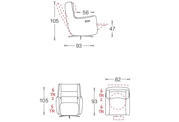 Тканевое вращающееся кресло с откидывающейся спинкой CAMPO DE' FIORI CL146 ARCH-00027341 - Вид №25