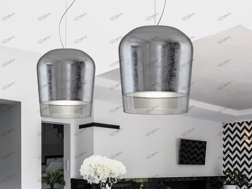 millelumen Подвесной светильник из алюминия и стекла Syss sun-id-1387944