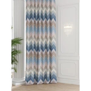 91712721 Штора на шторной ленте Comfy Way Ронисон 150x250 см цвет бежевый STLM-1060580