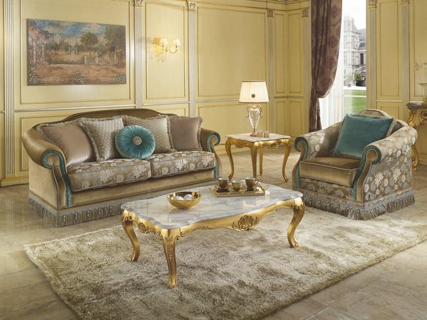 SCAPPINI & C Прямоугольный журнальный столик со столешницей из мрамора калакатта 35th anniversary 876-m - Вид №1