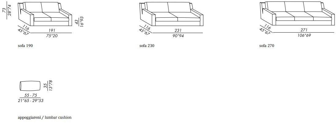 Meridiani Съемный бархатный диван sun-id-1444804 - Вид №7
