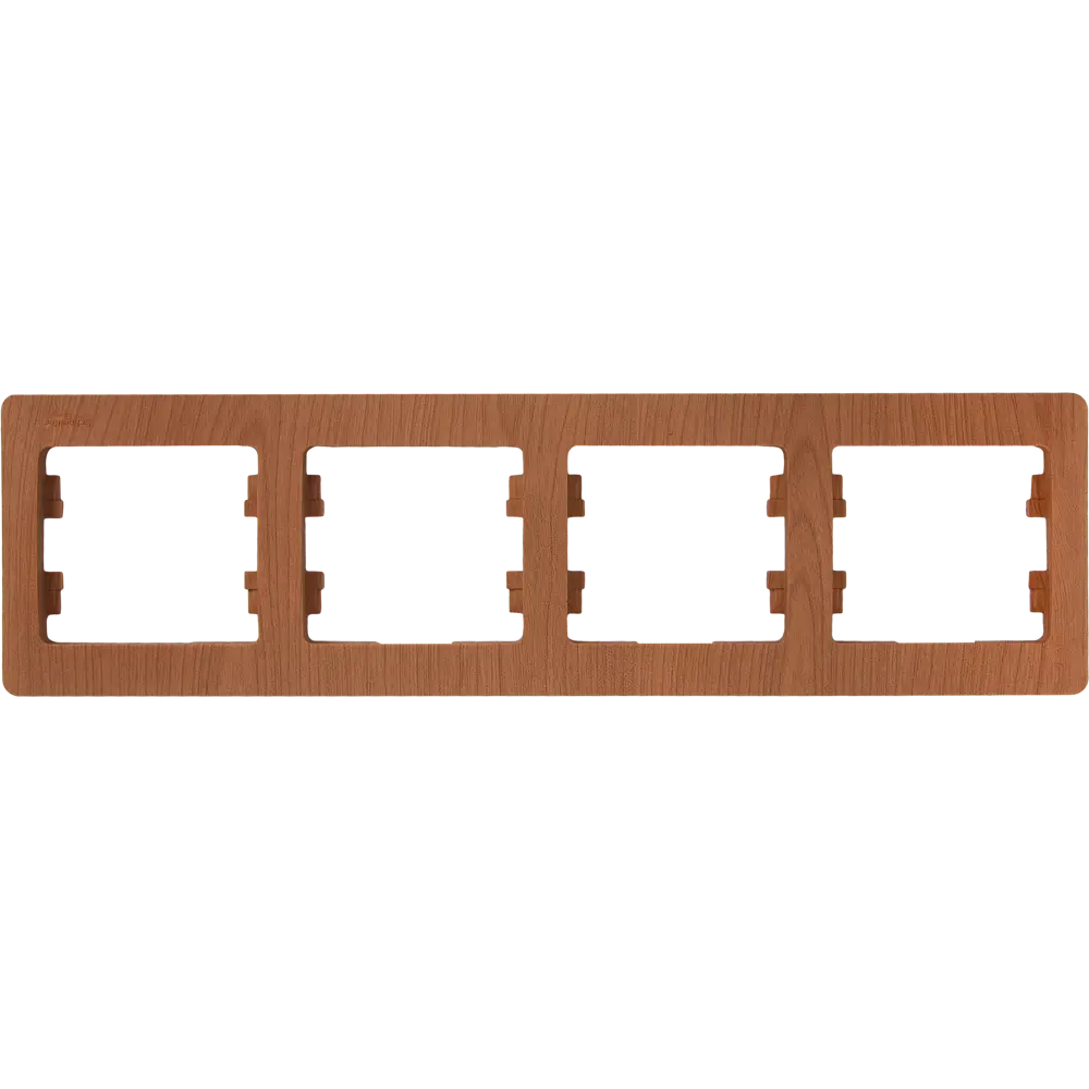 Рамка для розеток и выключателей Systeme Electric Glossa 4 поста четверная цвет дуб 84693679 STLM-2035084