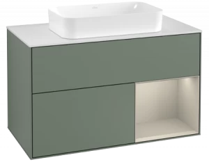 Villeroy&Boch Тумба под раковину Прямоугольная версия F251HHGM Finion Olive Matt Lacquer