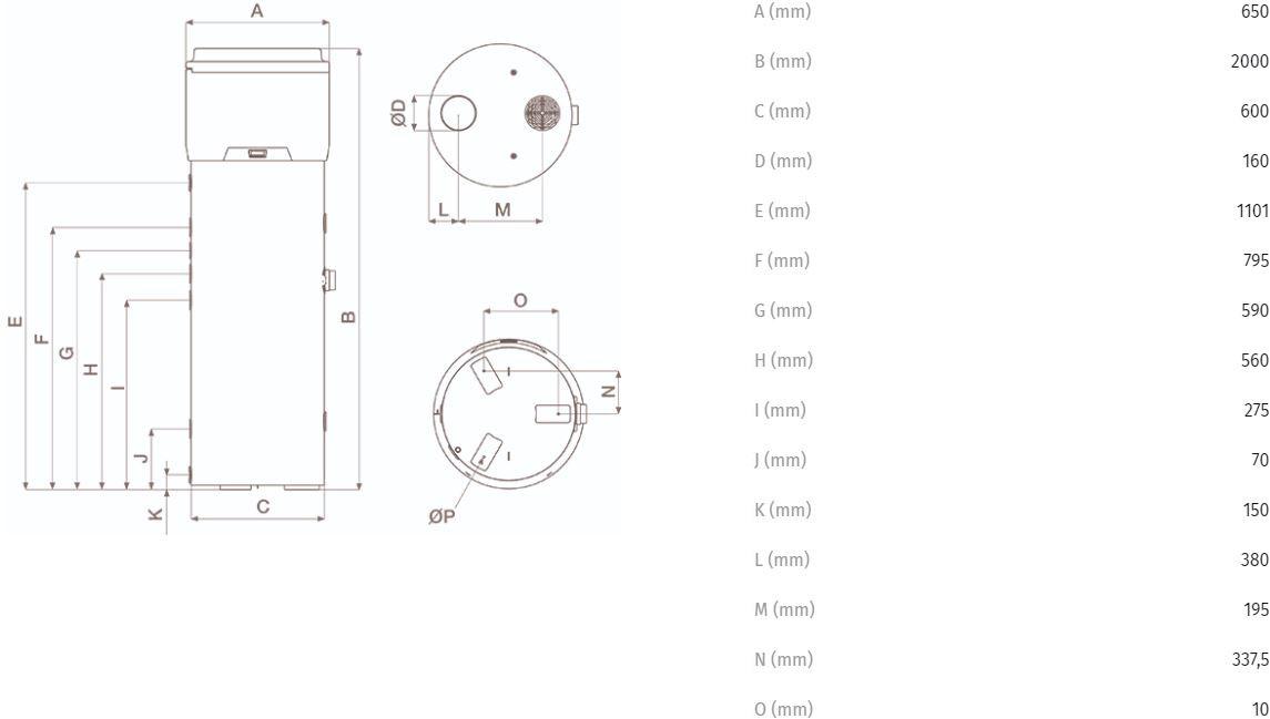 Vortice Напольный водонагреватель с тепловым насосом Vort wb hp fenice 45096 - Вид №1