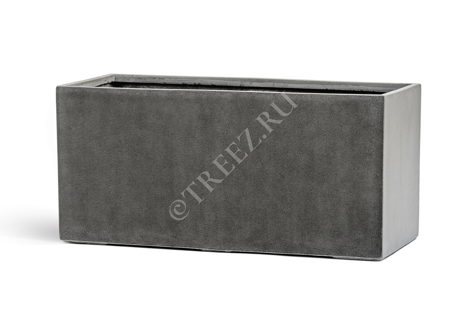 41.3319-02-019-GR-100 Кашпо  Effectory - серия Beton - Низкий прямоугольник - Тёмно-серый бетон Цветочная коллекция  - Вид №2