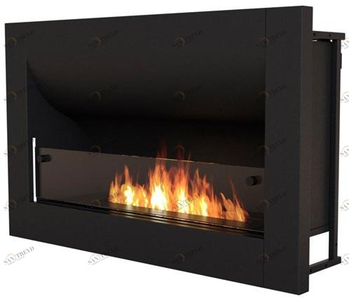EcoSmart Fire Встраиваемый камин из стали на биоэтаноле с панорамным остеклением Curved fireplaces sun-id-1437682