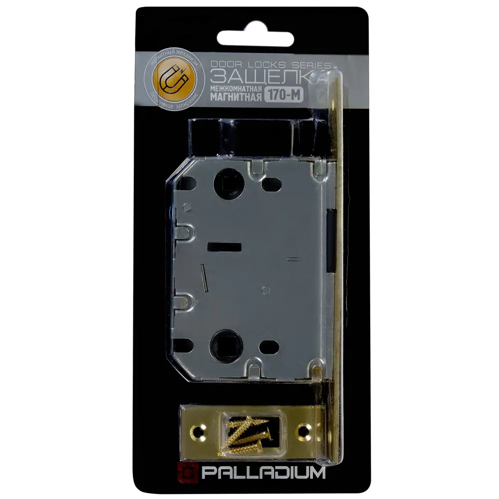 Защелка под фиксатор Palladium 170-M, 165x74x20 мм, сталь/ЦАМ, цветматовое золото STLM-2124637 - Вид №2