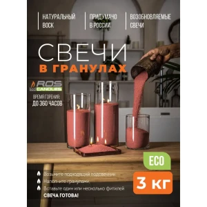 91545404 Набор для изготовления свечей Roscandles 3 кг и фитиль 6 м цвет терракотовый STLM-0838093